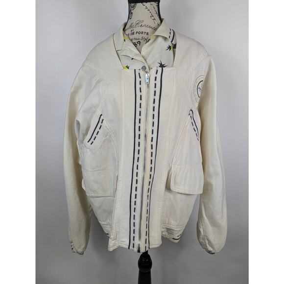 Vtg Dolce Vita Womens M Jacket Top Set POOR Jamaican Style Voodoo Crop Designer - Picture 2 of 16